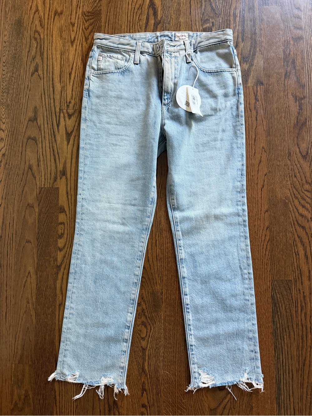 Ag Adriano Goldschmied Light Blue Cropped Ankle Jeans